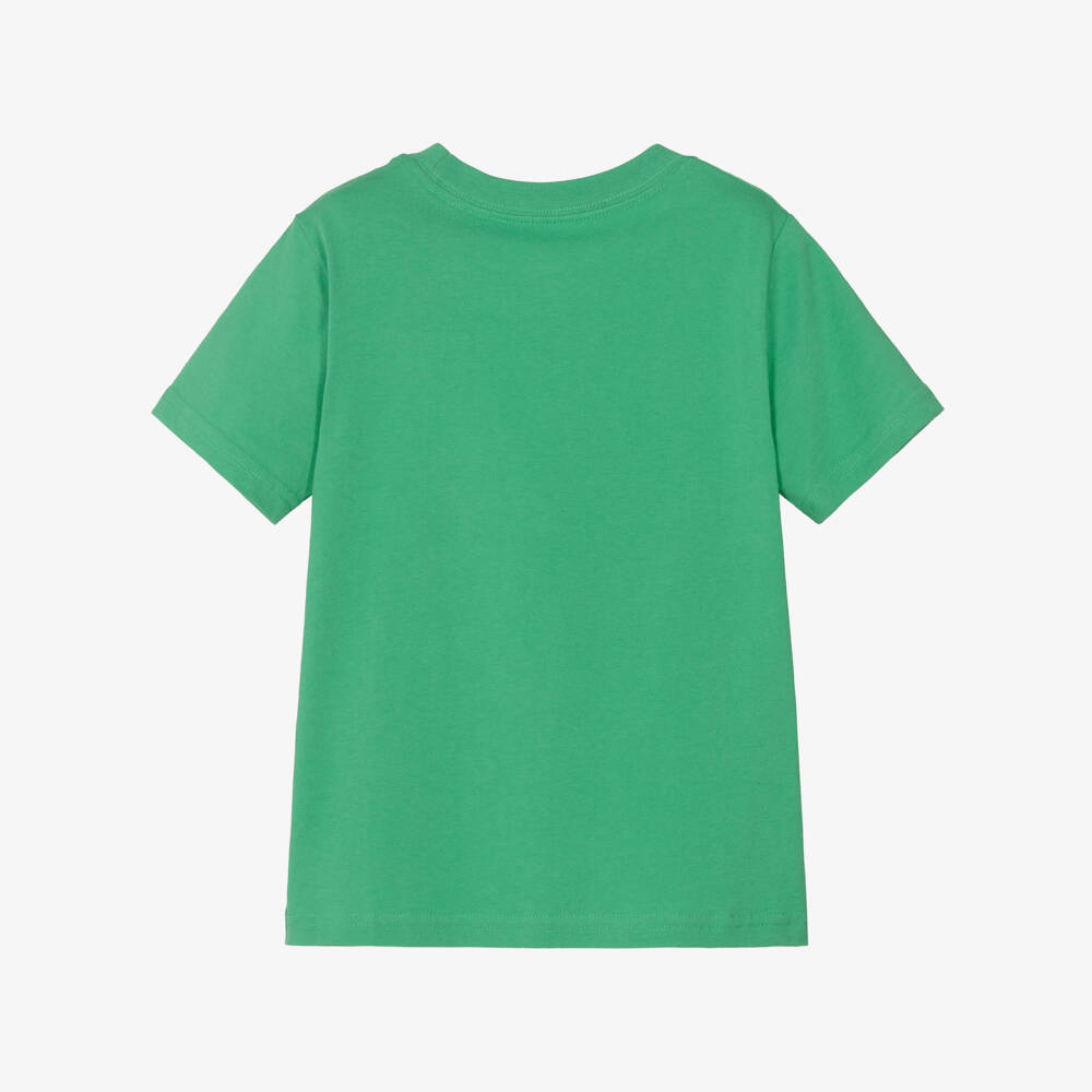 Ralph Lauren-Boys Green Cotton Pocket with Pony Logo T-Shirt | Childrensalon Outlet