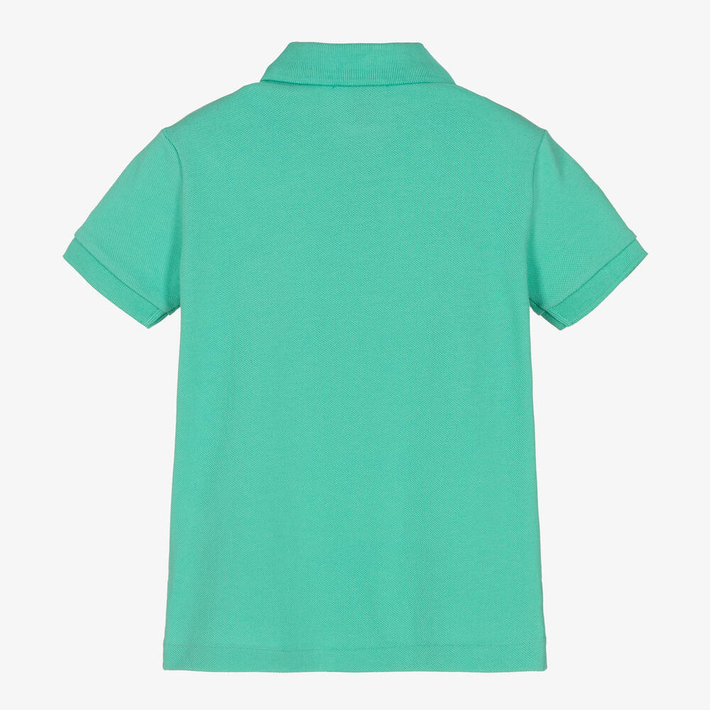 Polo Ralph Lauren-Boys Green Cotton Polo Shirt | Childrensalon Outlet
