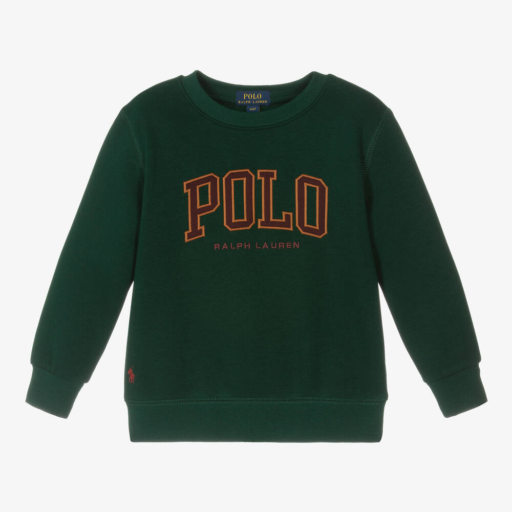 Ralph Lauren - Grünes Polo Baumwoll-Sweatshirt | Childrensalon