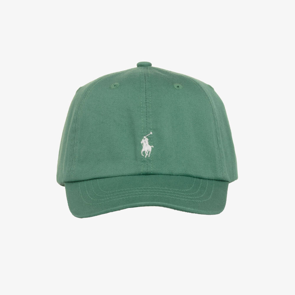 Ralph Lauren-Boys Green Cotton Pony Logo Cap | Childrensalon Outlet