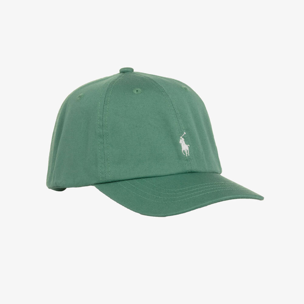 Ralph Lauren-Boys Green Cotton Pony Logo Cap | Childrensalon Outlet