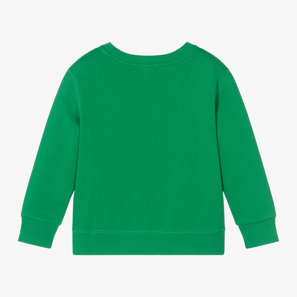 Ralph Lauren-Boys Green Cotton Sweatshirt | Childrensalon Outlet