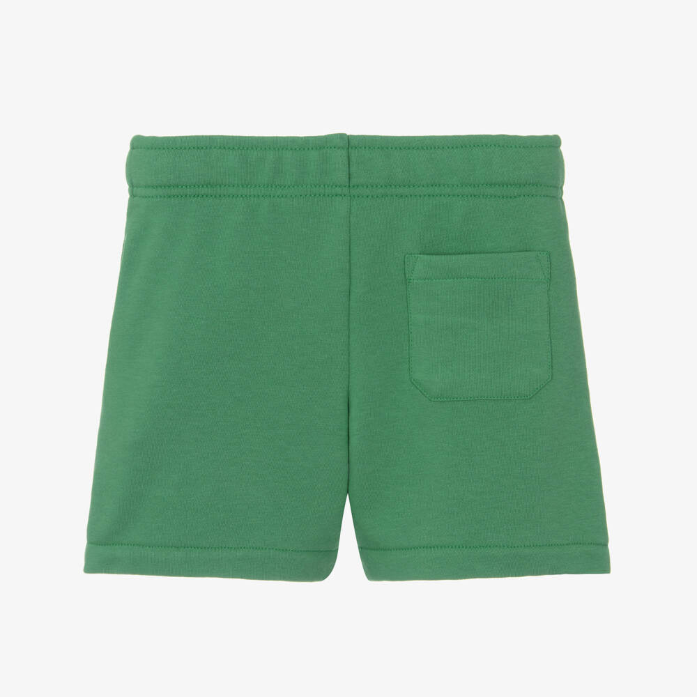 Ralph Lauren-Boys Green Cotton Varsity Shorts | Childrensalon Outlet