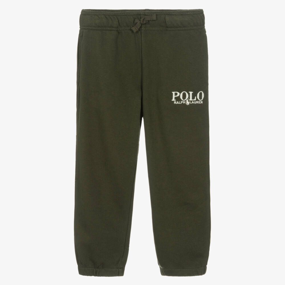 Ralph Lauren-Boys Green Cozy Cotton Trousers | Childrensalon Outlet