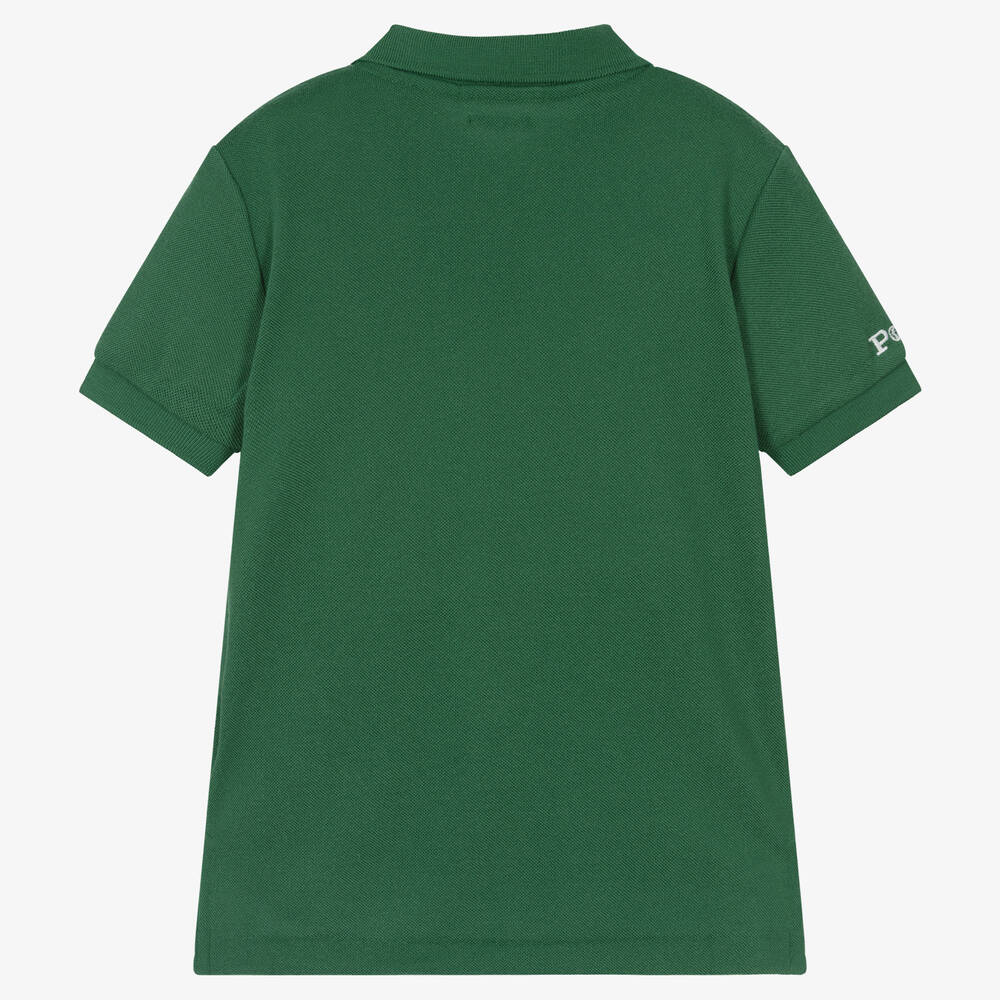 Polo Ralph Lauren-Boys Green Earth Logo Polo Shirt | Childrensalon Outlet
