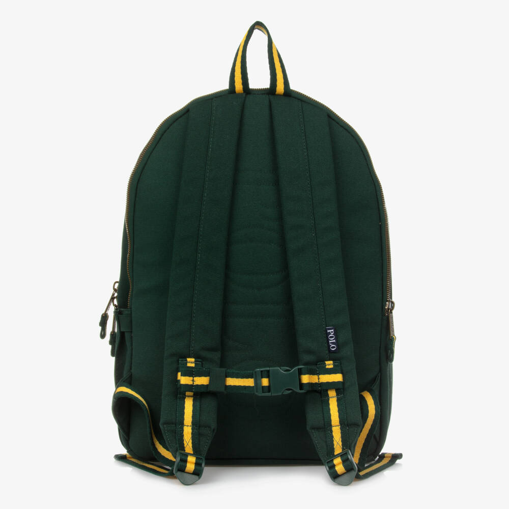 Ralph Lauren-Boys Green Embroidered Bear Backpack | Childrensalon Outlet