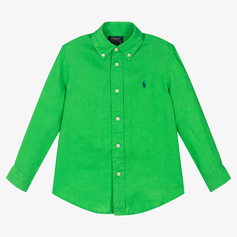 Chemise verte 2025 ralph lauren
