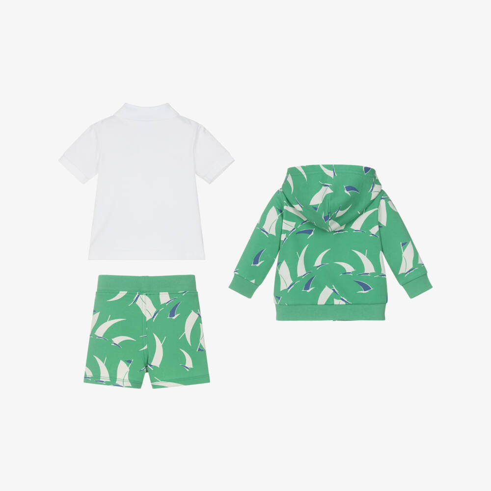 Ralph Lauren-Boys Green Sailor Cotton Ensemble | Childrensalon Outlet