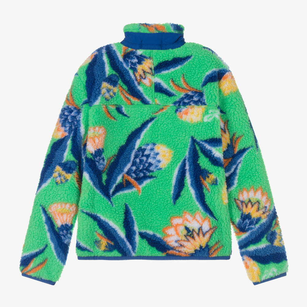 Ralph Lauren-Boys Green Sherpa Fleece Zip-Up Top | Childrensalon Outlet