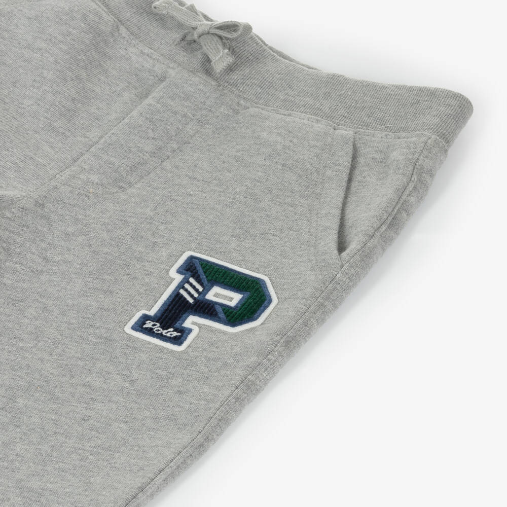 رالف لورين-بنطلون رياضي بشعار كوردروي لون رمادي للأولاد | Childrensalon Outlet