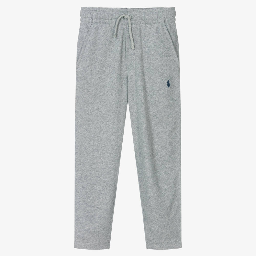 Polo Ralph Lauren - Bas jogging gris coton Garçon | Childrensalon