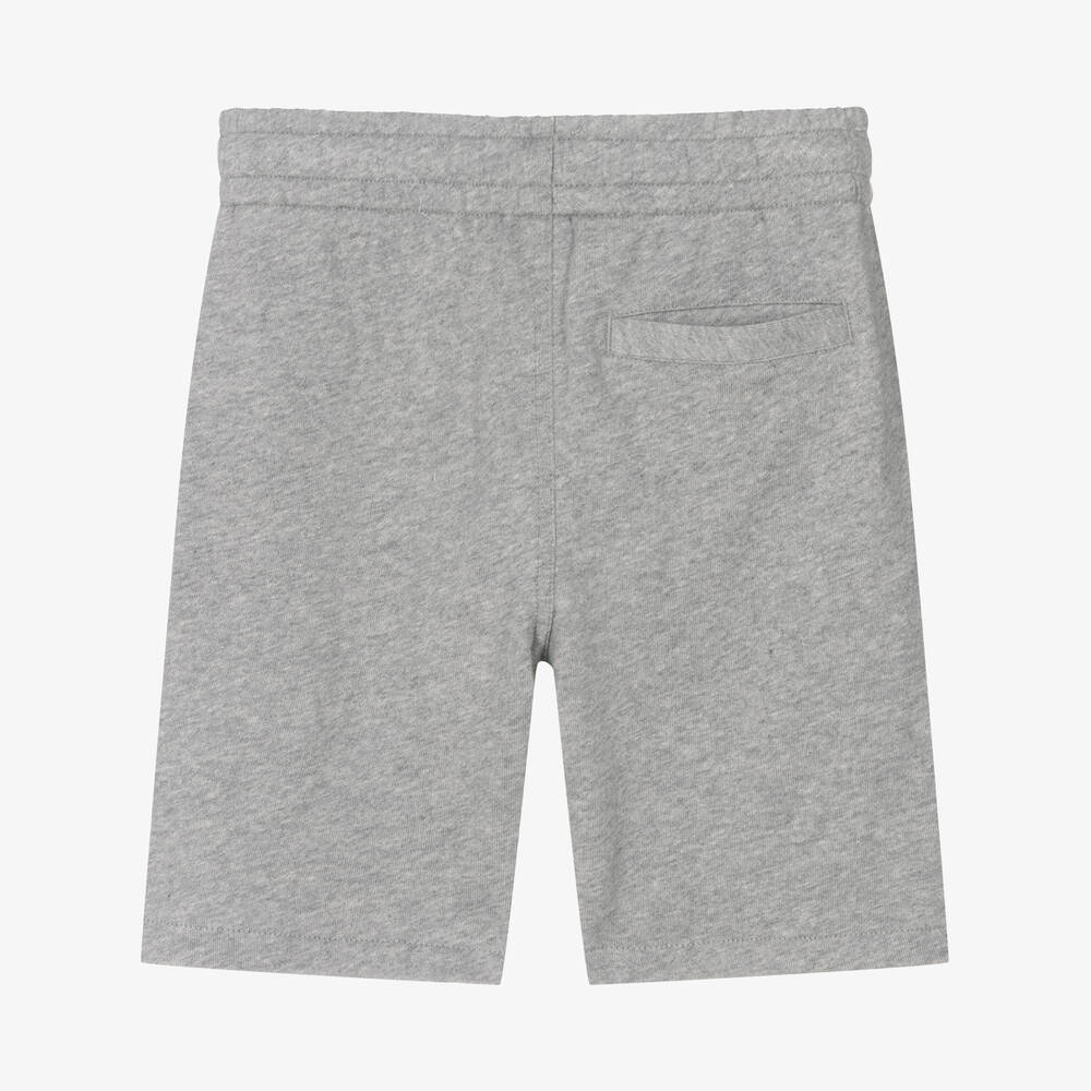 Ralph Lauren-Boys Grey Cotton Logo Shorts | Childrensalon Outlet
