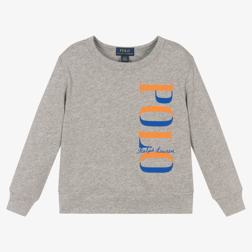 Polo Ralph Lauren - Graues Baumwoll-Sweatshirt | Childrensalon