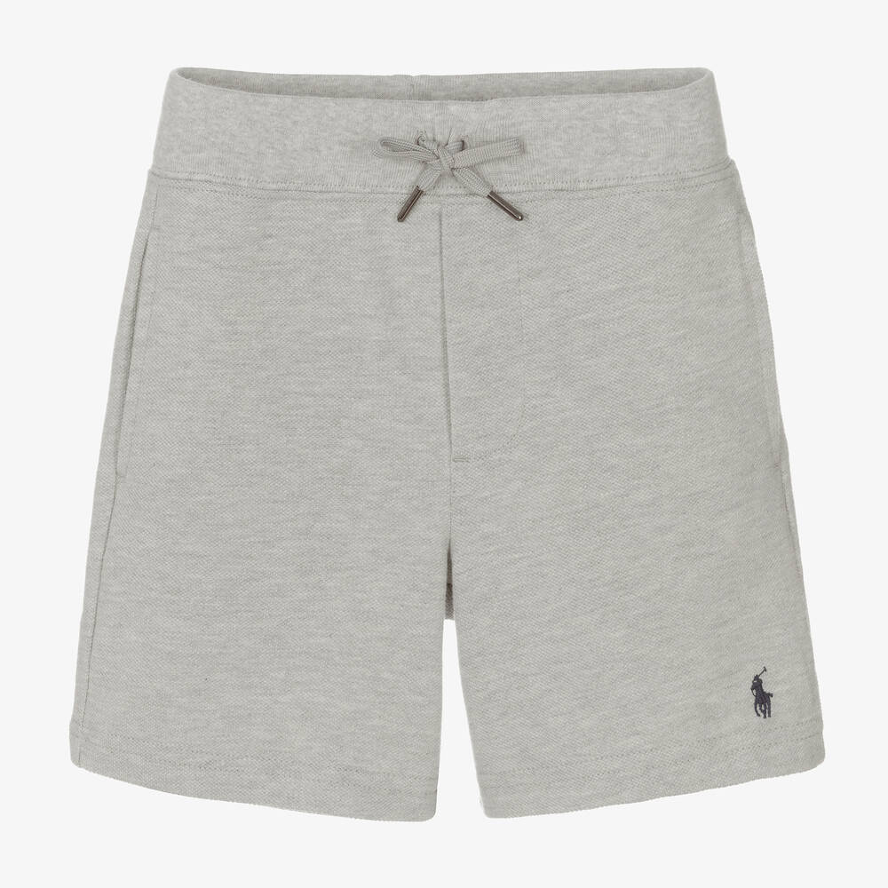 Polo Ralph Lauren - Boys Grey Cotton Piqué Shorts | Childrensalon