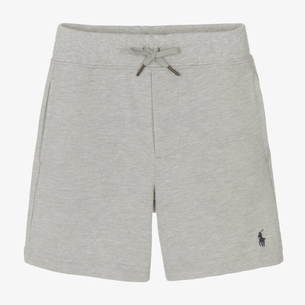 Polo Ralph Lauren - Short gris en piqué de coton garçon | Childrensalon