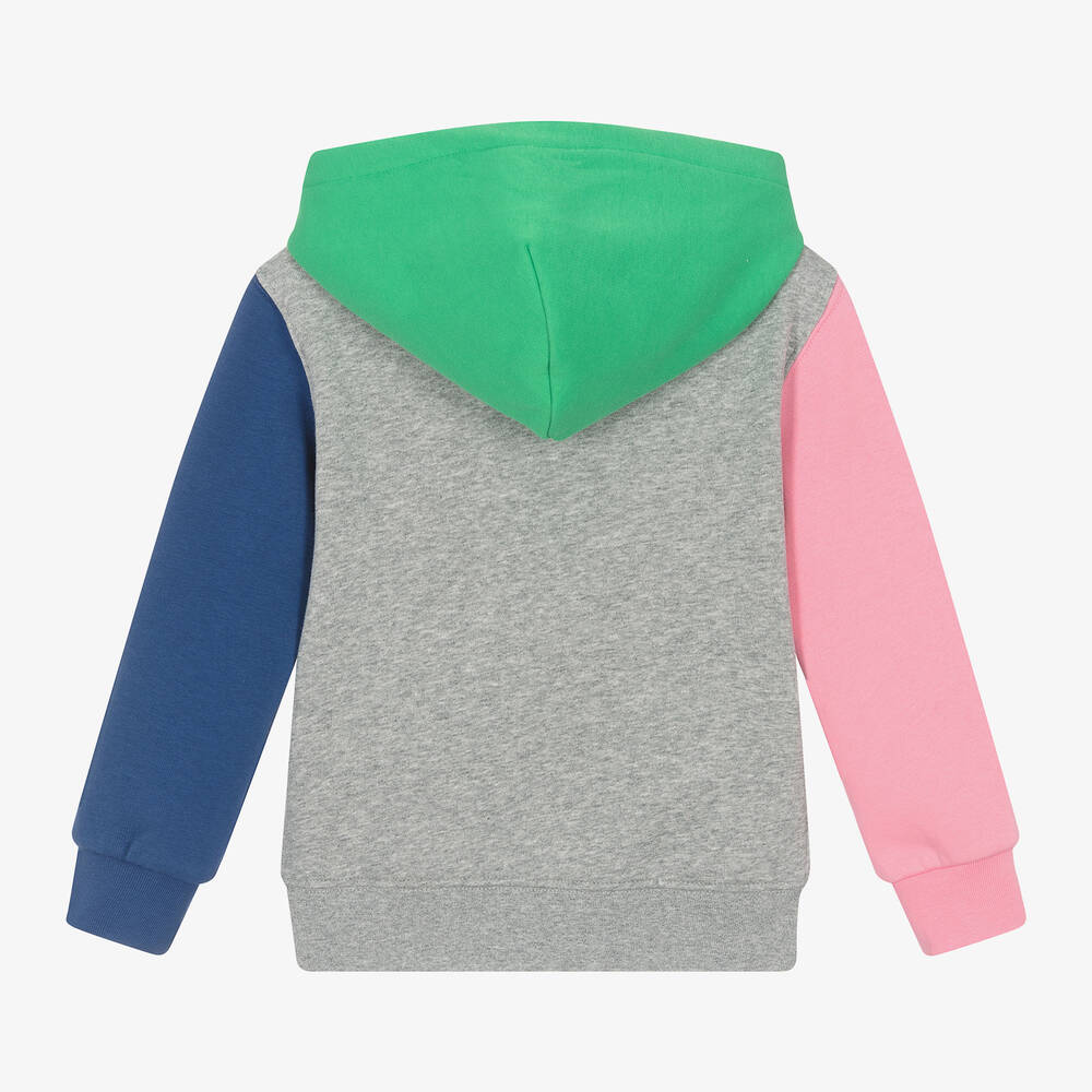 Ralph lauren bear hoodie grey top