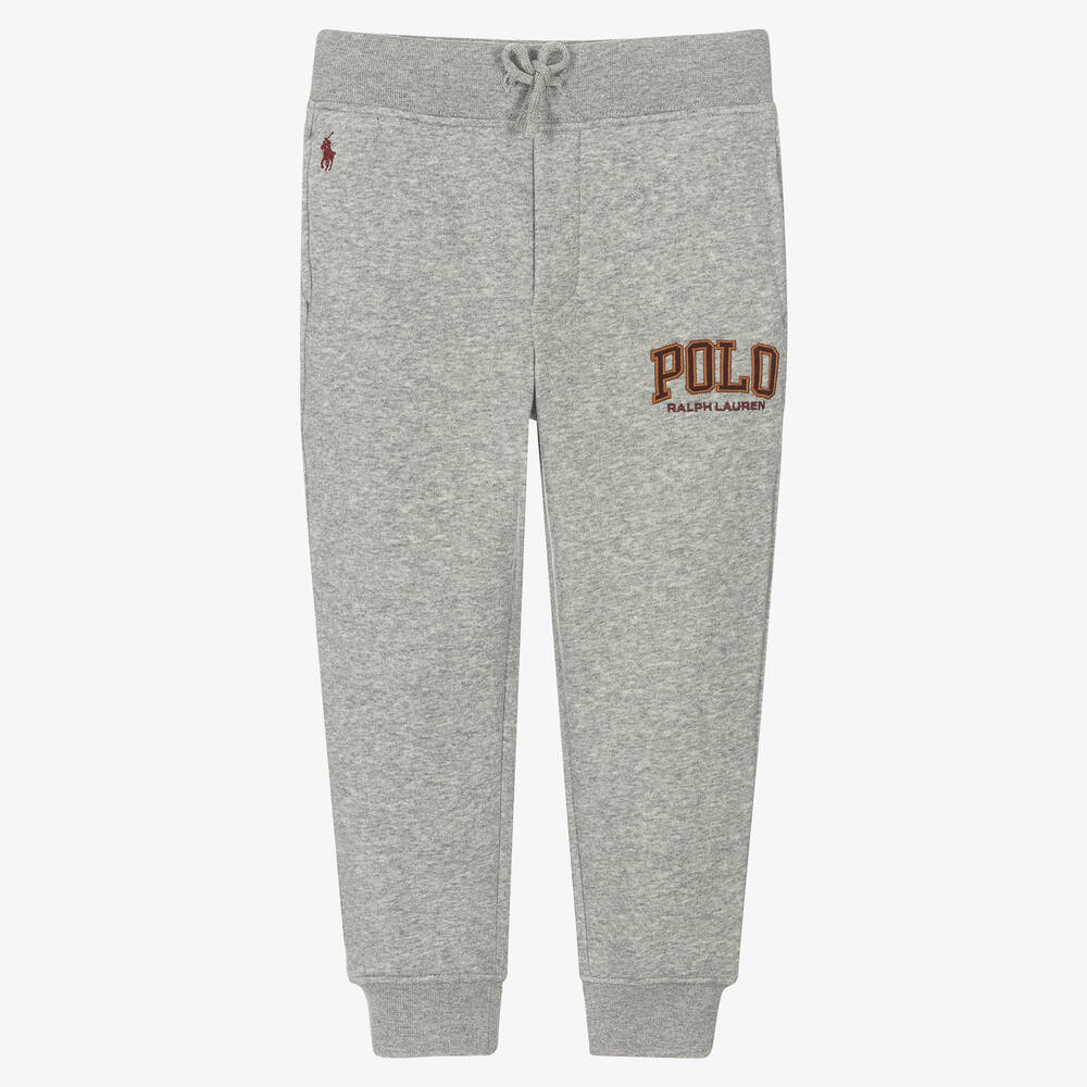 Ralph Lauren - Grau melierte Baumwoll-Jogginghose | Childrensalon