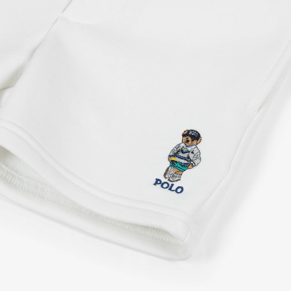 Ralph Lauren-Кремовые шорты из хлопка с медведем для мальчиков | Childrensalon Outlet