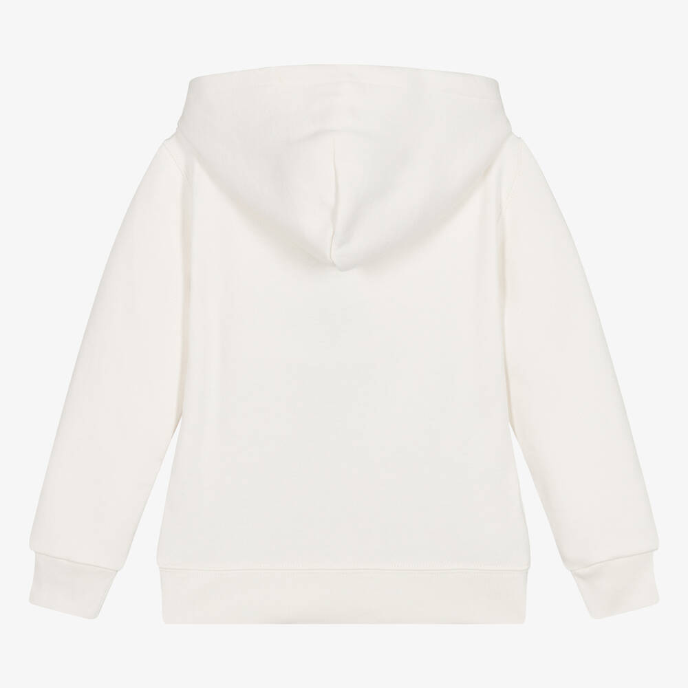 Ralph Lauren-توب هودي قطن جيرسي لون عاجي للأولاد | Childrensalon Outlet