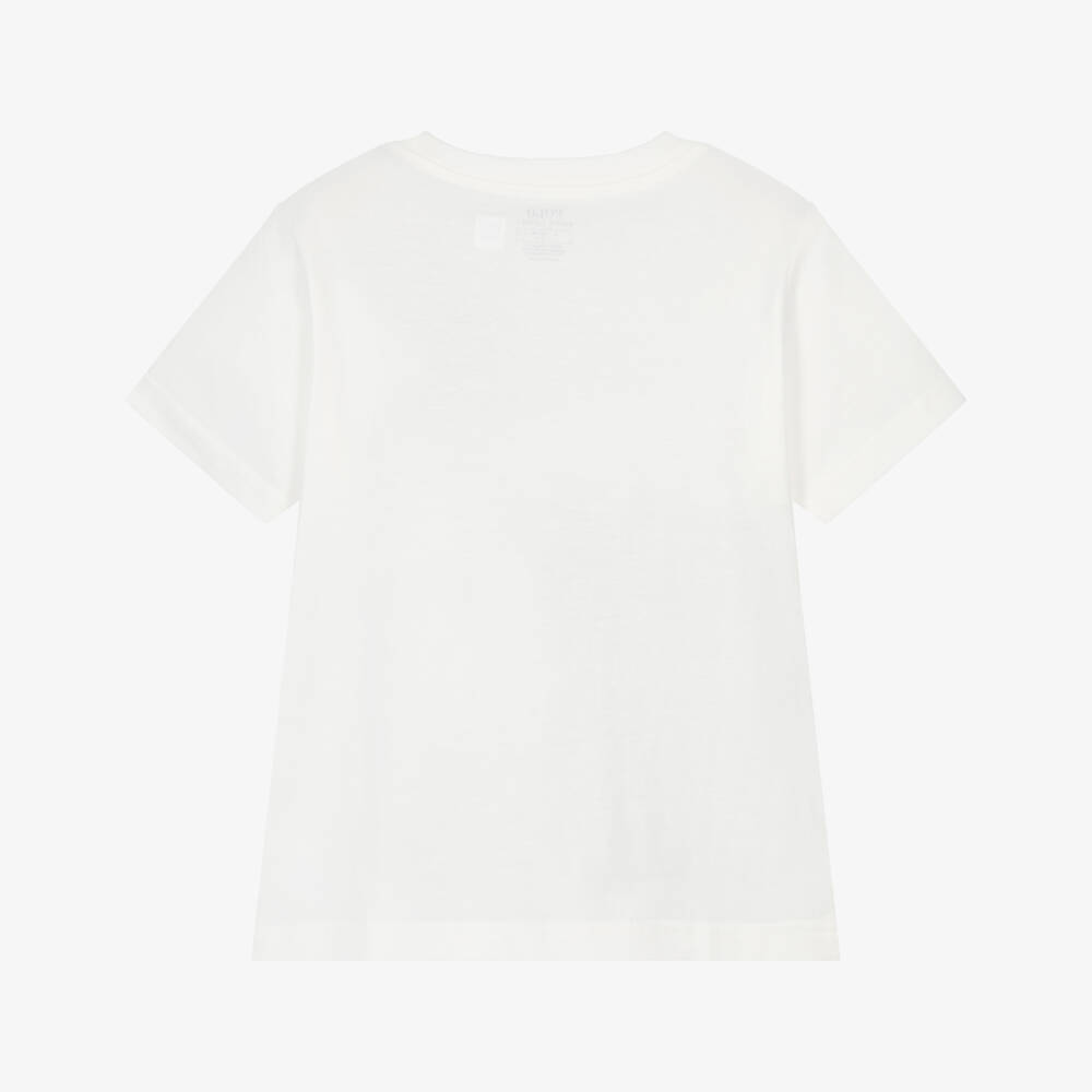 Ralph Lauren-Boys Ivory Cotton Big Pony Logo T-Shirt | Childrensalon Outlet
