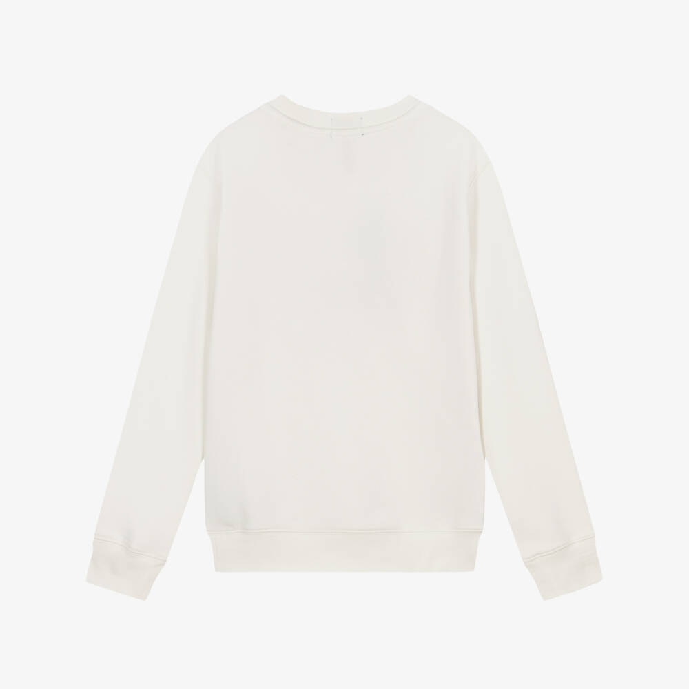 Ralph Lauren-Boys Ivory Cotton Jersey Sweatshirt with Polo Bear Logo | Childrensalon Outlet