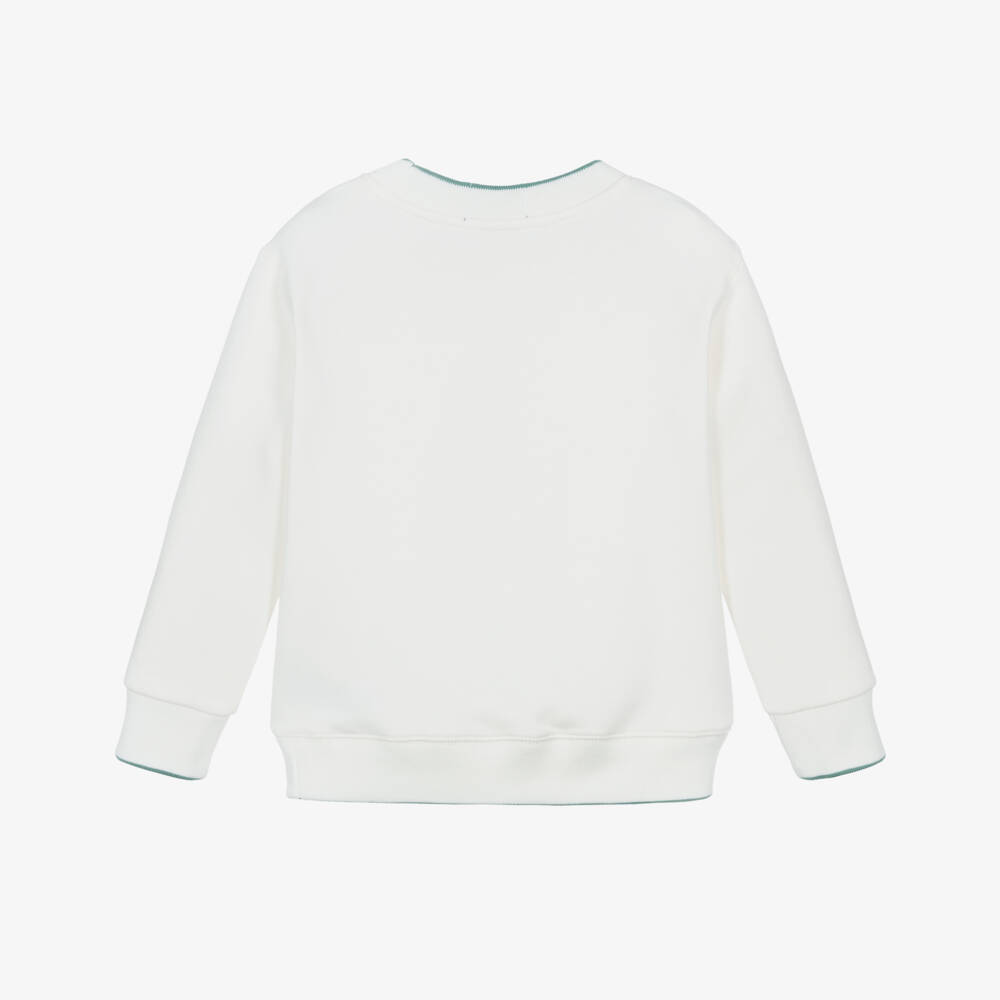 Ralph Lauren-Boys Ivory Cotton Polo Bear Sweatshirt | Childrensalon Outlet