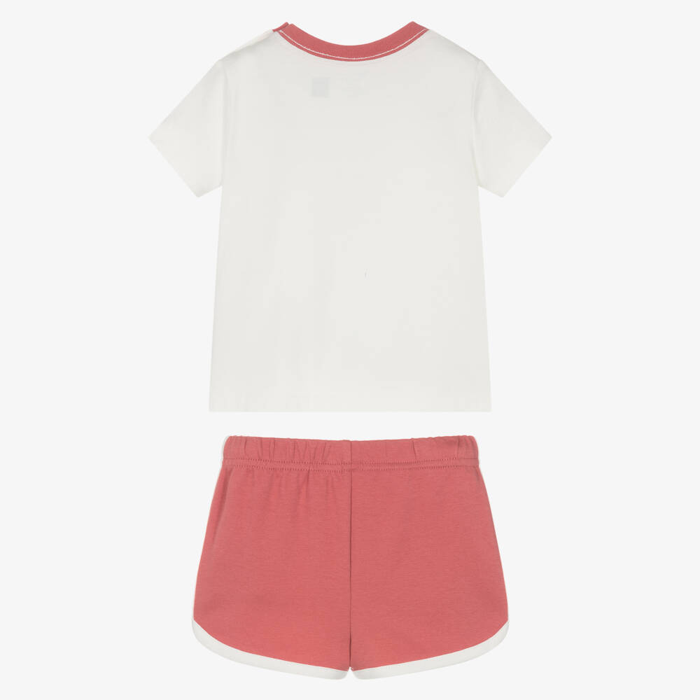 رالف لورين-طقم شورت جيرسي عاجي وأحمر للأولاد | Childrensalon Outlet