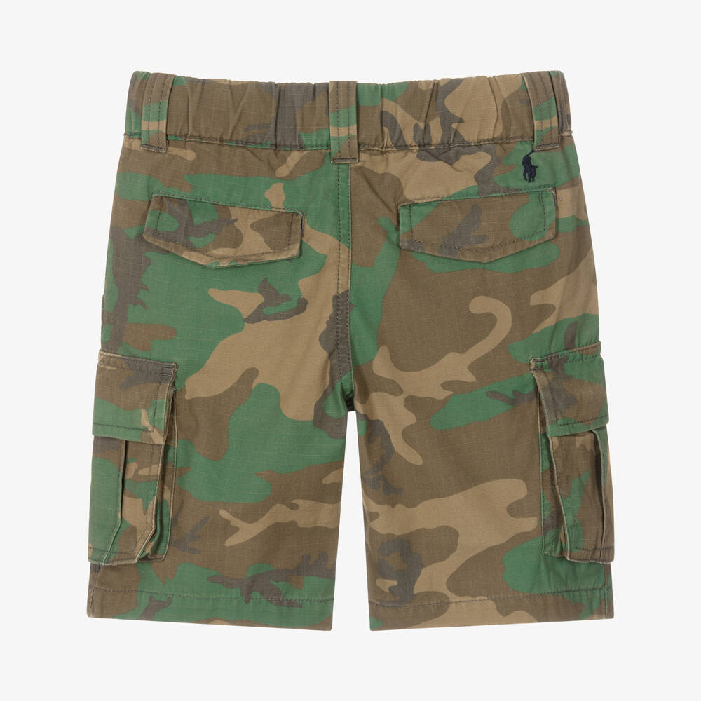 Polo Ralph Lauren Boys Khaki Green Cargo Shorts Childrensalon Outlet