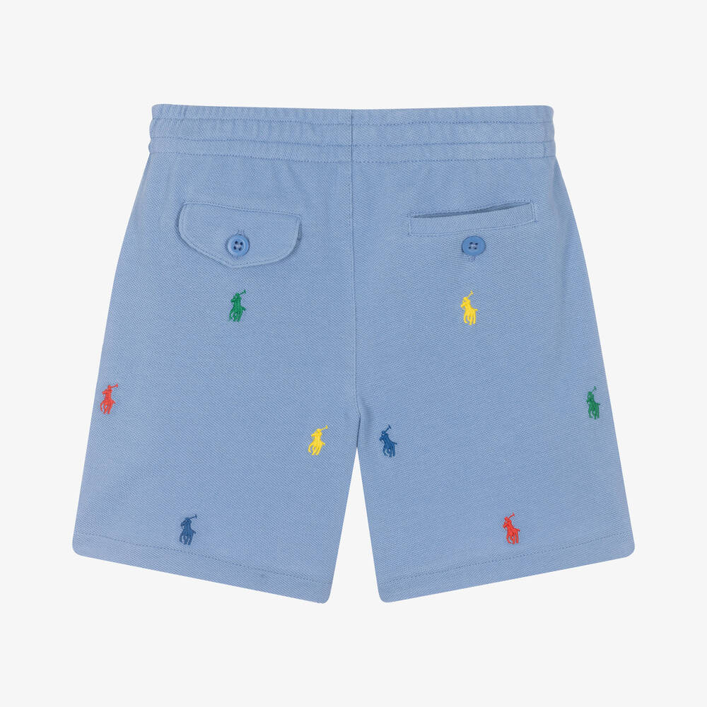Polo Ralph Lauren Boys Light Blue Cotton Shorts Childrensalon Outlet