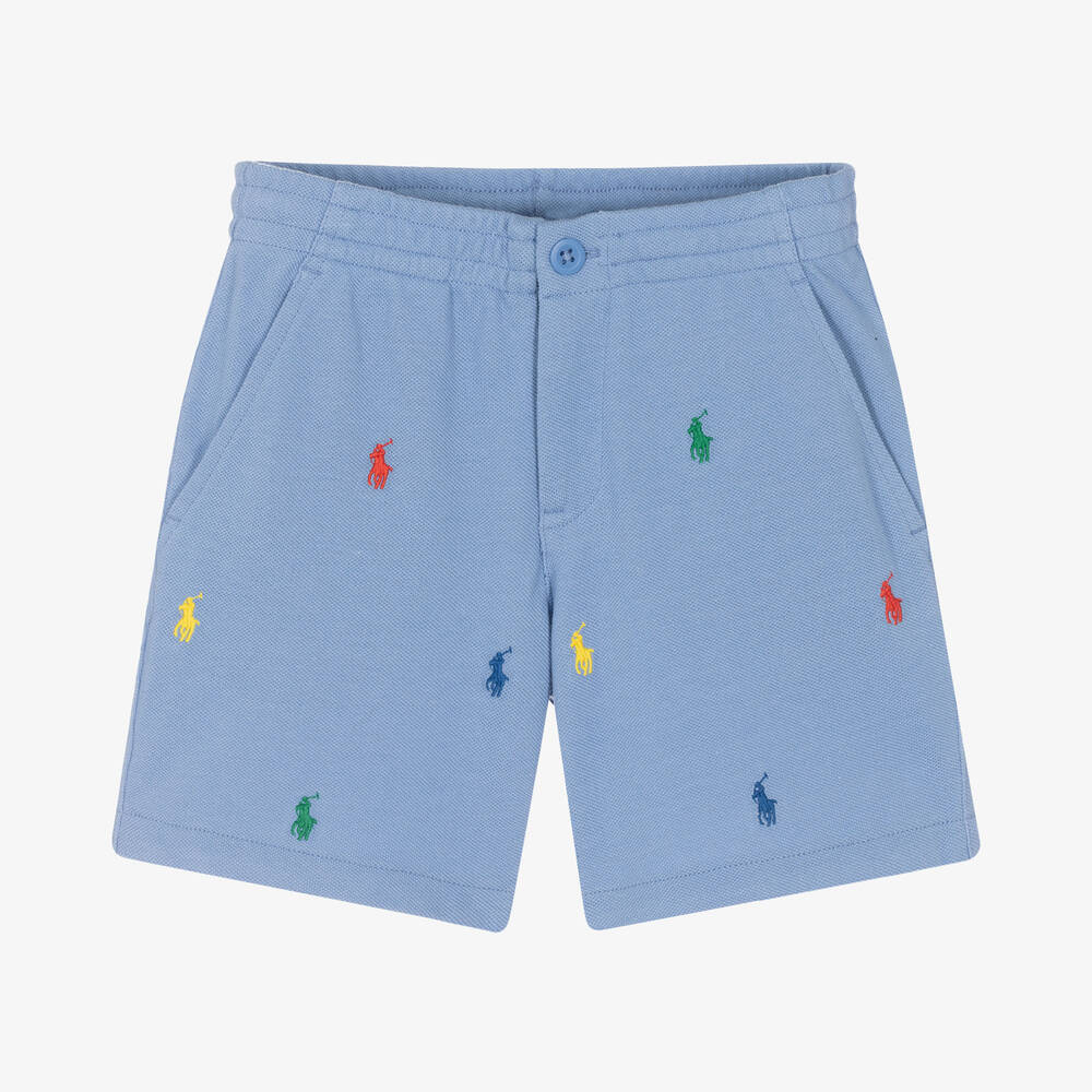Polo Ralph Lauren-Boys Light Blue Cotton Shorts | Childrensalon Outlet