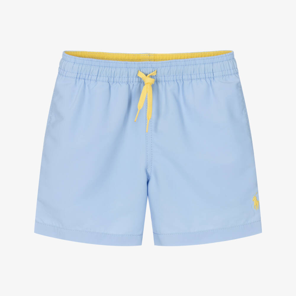 Ralph Lauren-Boys Light Blue Logo Swimwear | Childrensalon Outlet