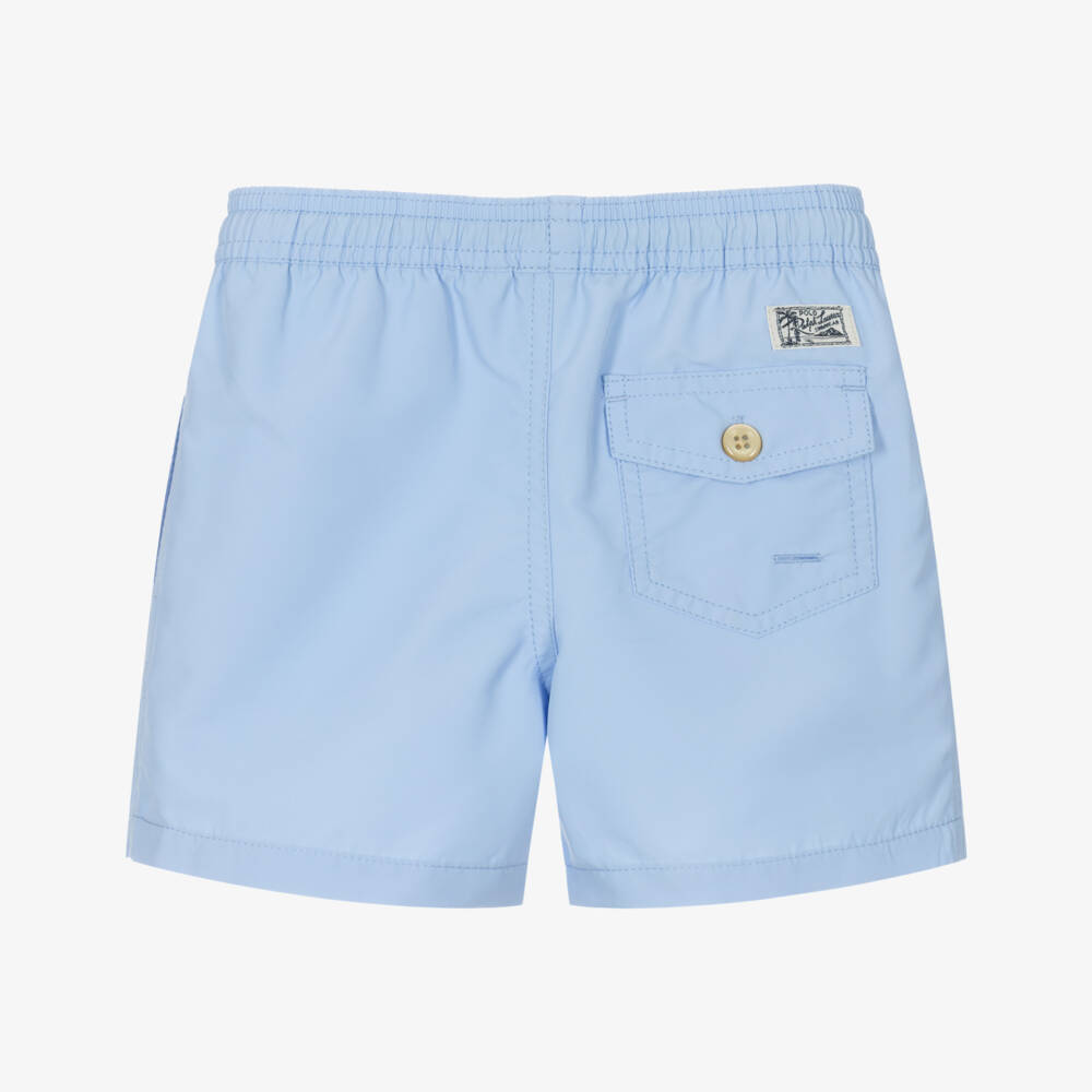 Ralph Lauren-Boys Light Blue Logo Swimwear | Childrensalon Outlet