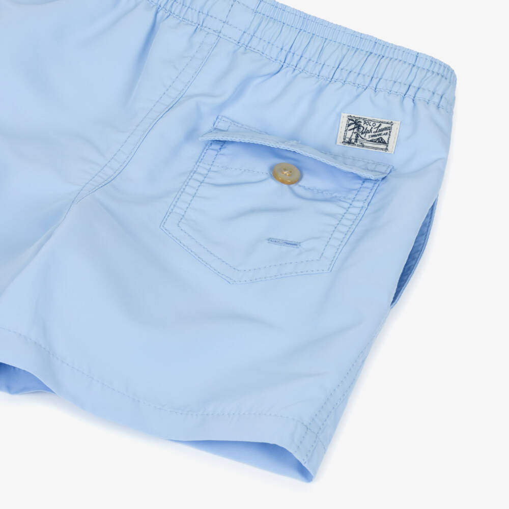 Ralph Lauren-Boys Light Blue Logo Swimwear | Childrensalon Outlet