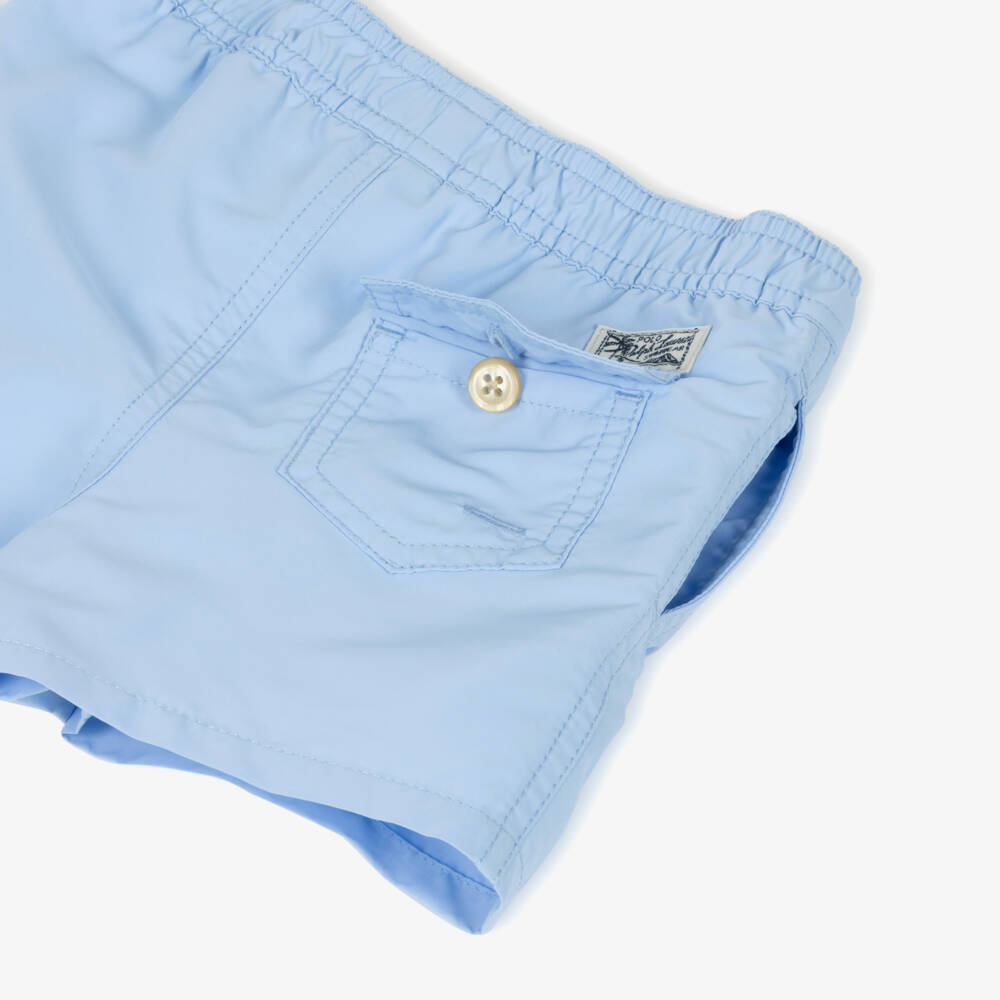 Ralph Lauren-Boys Light Blue Pony Swim Trunks | Childrensalon Outlet