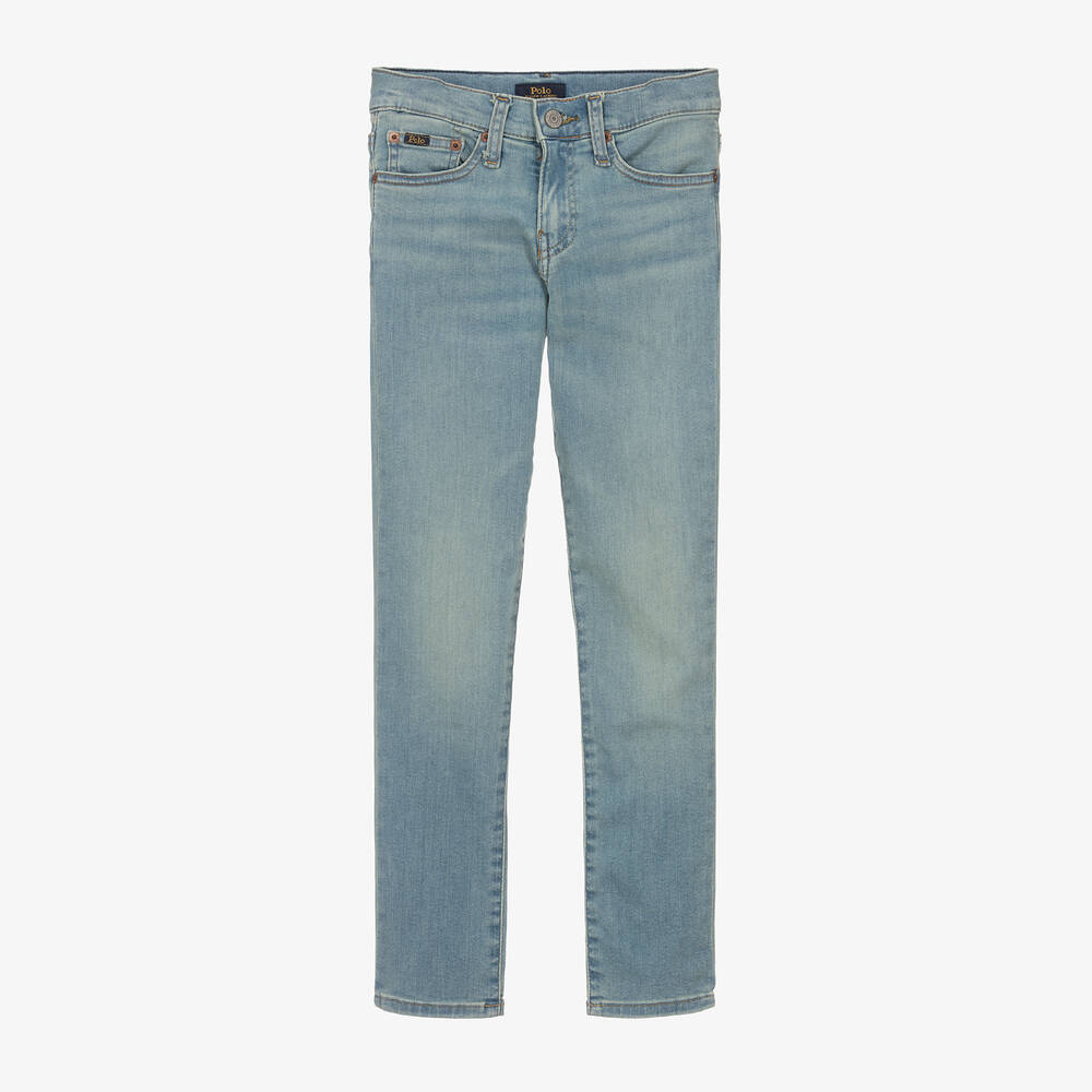Ralph Lauren-Boys Light Blue Stone Wash Denim Jeans | Childrensalon Outlet