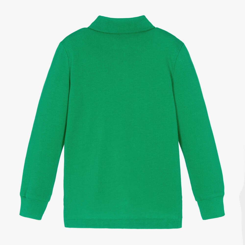 Ralph Lauren-Boys Long-Sleeve Green Polo | Childrensalon Outlet