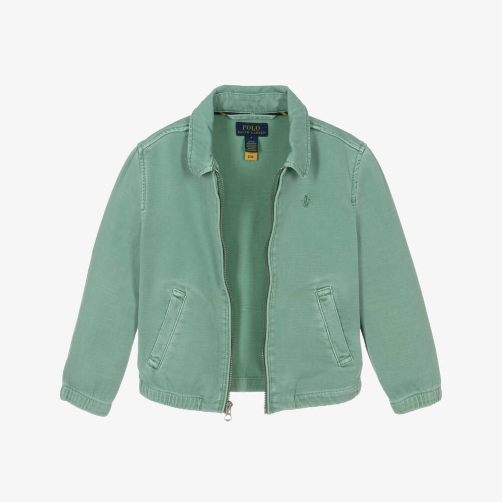 Ralph Lauren-Boys Mint Cotton Twill Jacket | Childrensalon Outlet