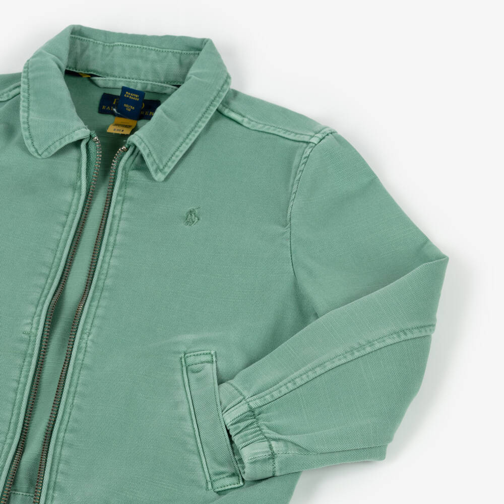 Ralph Lauren-Boys Mint Cotton Twill Jacket | Childrensalon Outlet
