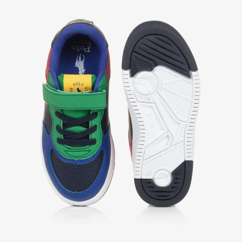 Ralph Lauren-Boys Multi-Colour Faux Leather Trainers | Childrensalon Outlet