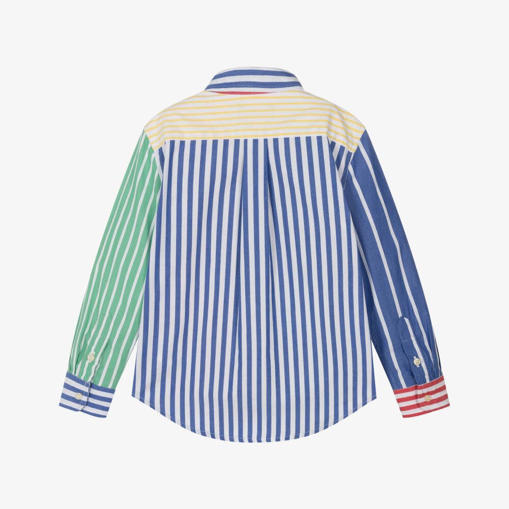Ralph Lauren-قميص مخطط متعدد الألوان للأولاد من القطن | Childrensalon Outlet