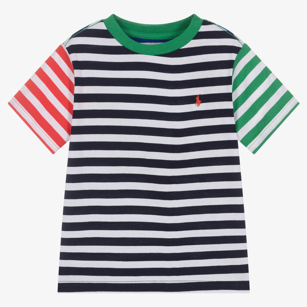 Polo Ralph Lauren - T-shirt rayé multicolore garçon | Childrensalon