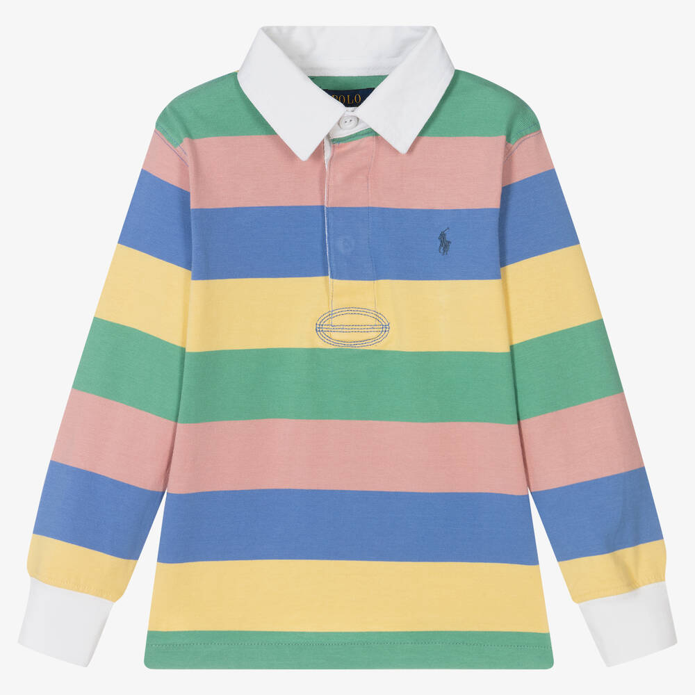 Polo Ralph Lauren - توب قطن بطبعة ملونة للأولاد | Childrensalon