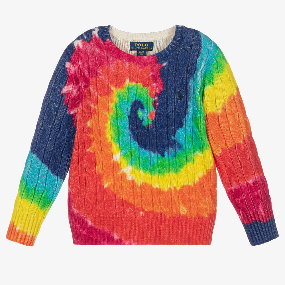 Ralph Lauren - Разноцветный свитер с эффектом тай-дай | Childrensalon