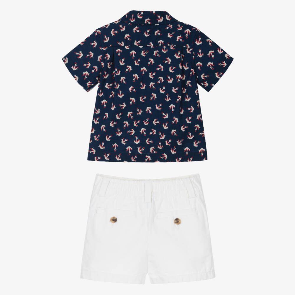 Ralph Lauren-Boys Nautical Blue Anchor Ensemble | Childrensalon Outlet