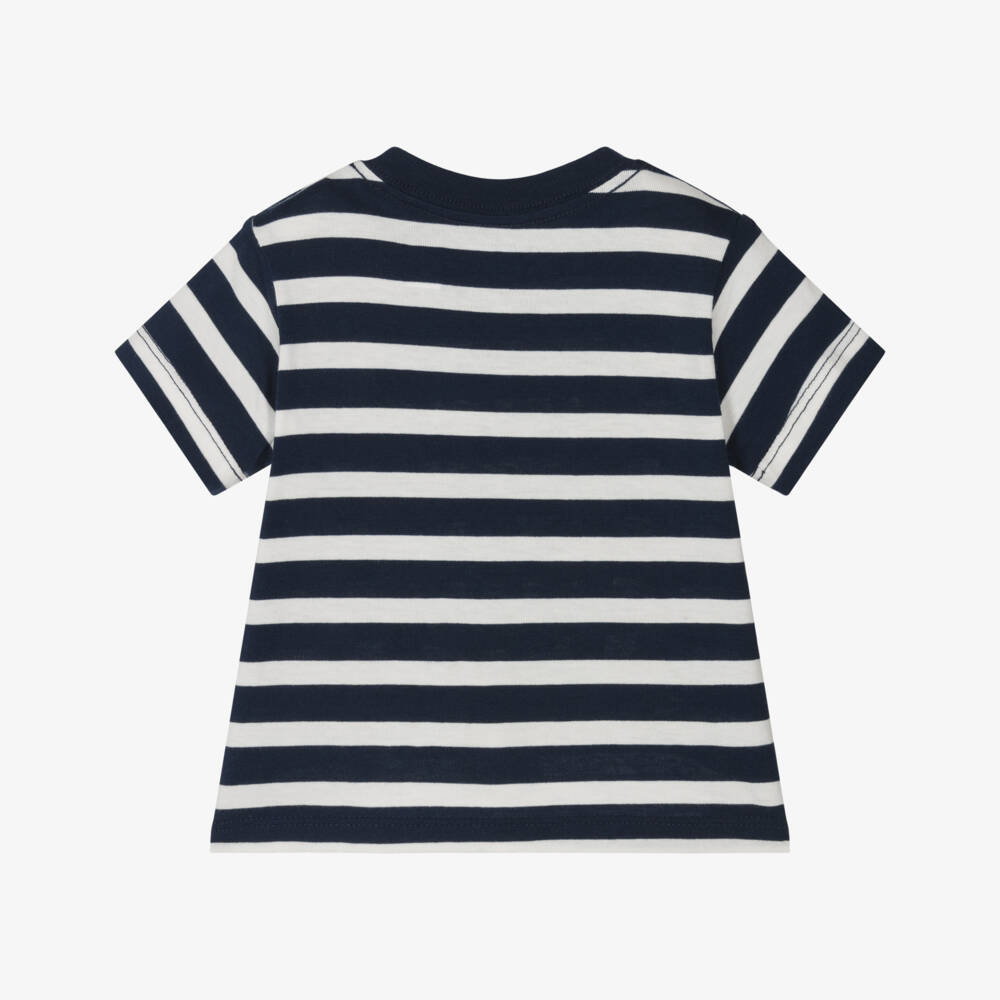Ralph Lauren-Boys Nautical Blue Striped Tee | Childrensalon Outlet
