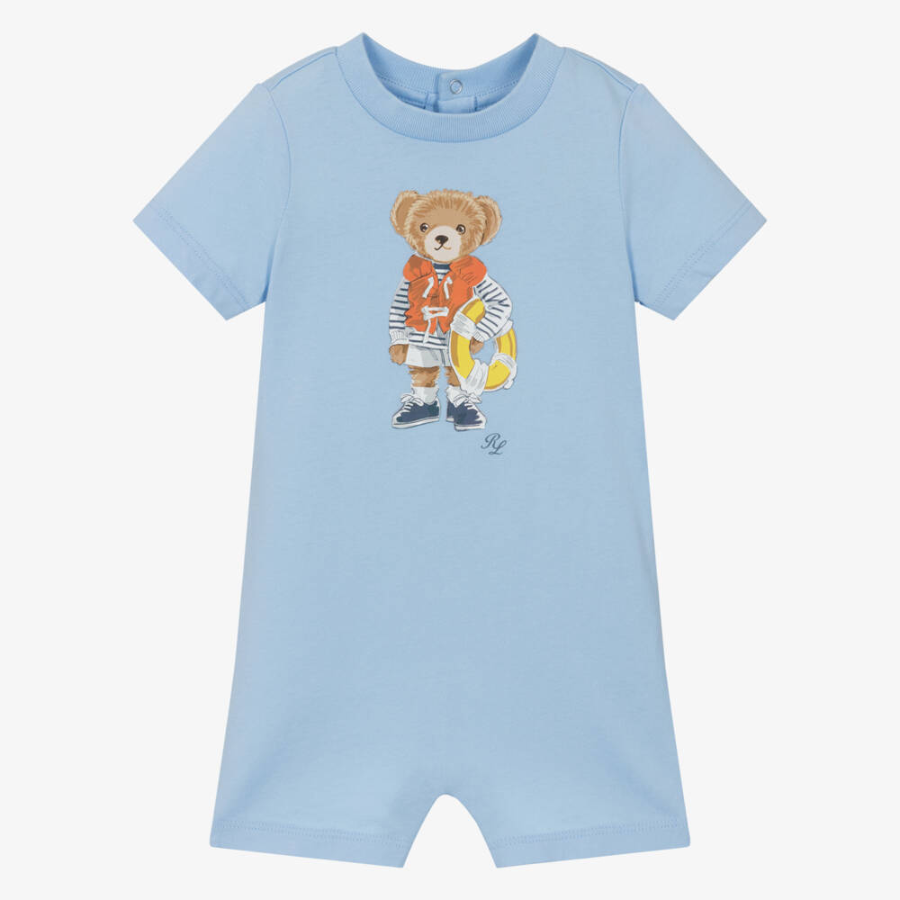 Ralph Lauren-Boys Nautical Cotton Bear Shortie | Childrensalon Outlet