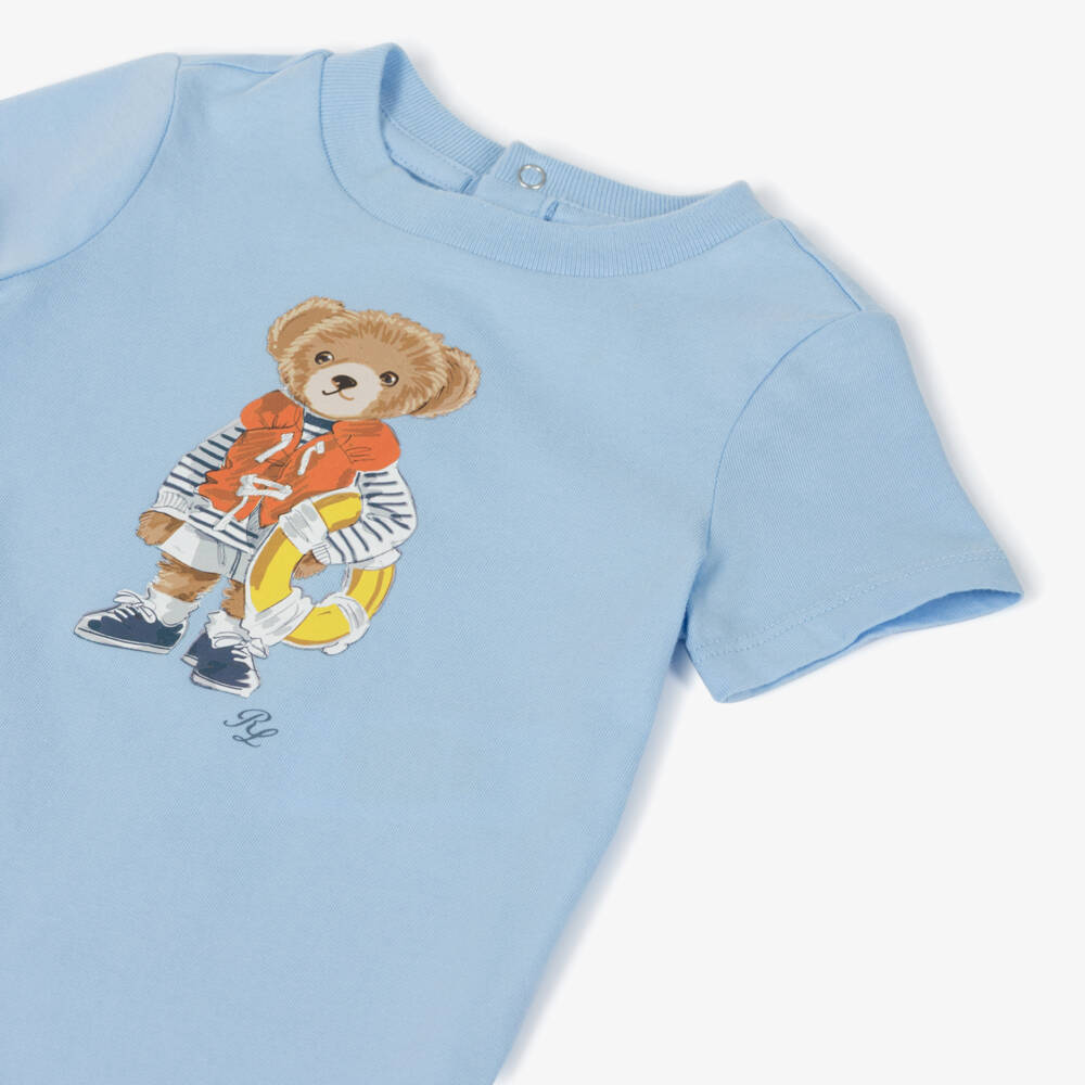 Ralph Lauren-Boys Nautical Cotton Bear Shortie | Childrensalon Outlet
