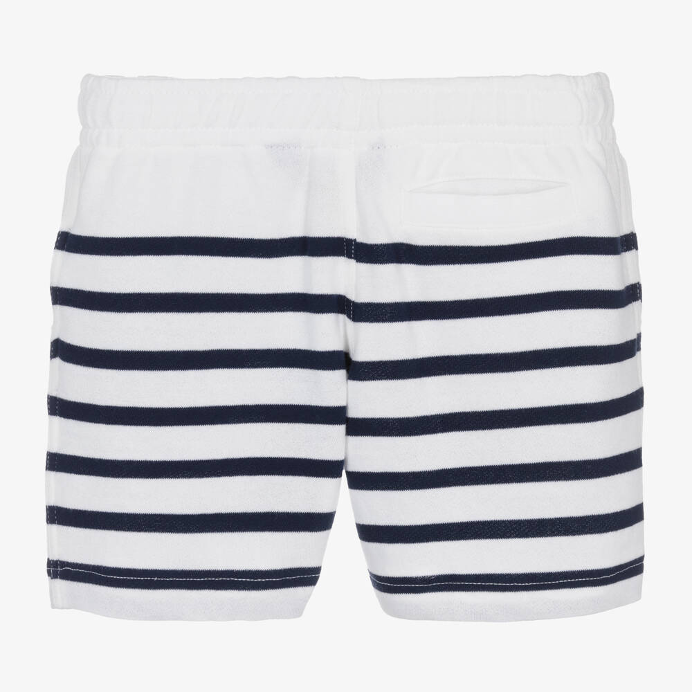 رالف لورين-شورت مقلم قطن لون أبيض وأزرق للأولاد | Childrensalon Outlet