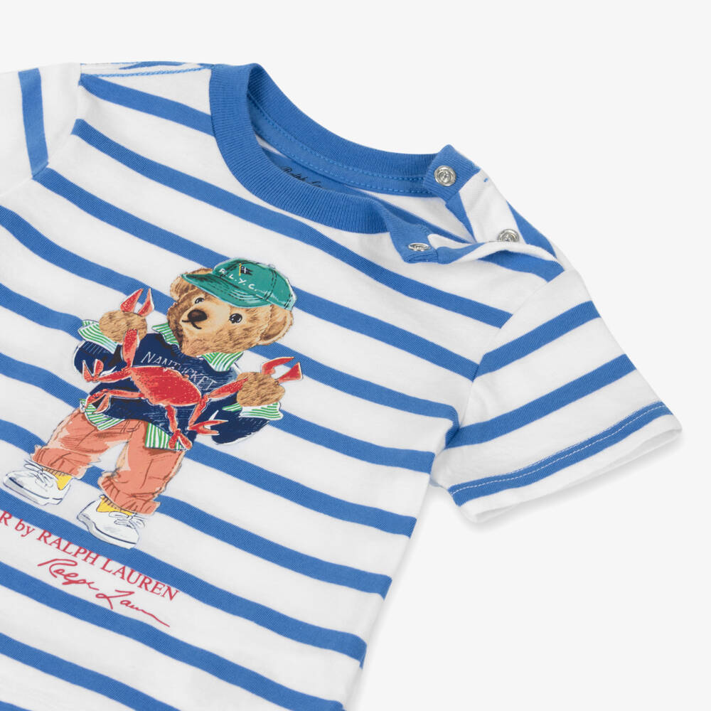 Ralph Lauren-Boys Nautical Stripe Polo Tee | Childrensalon Outlet