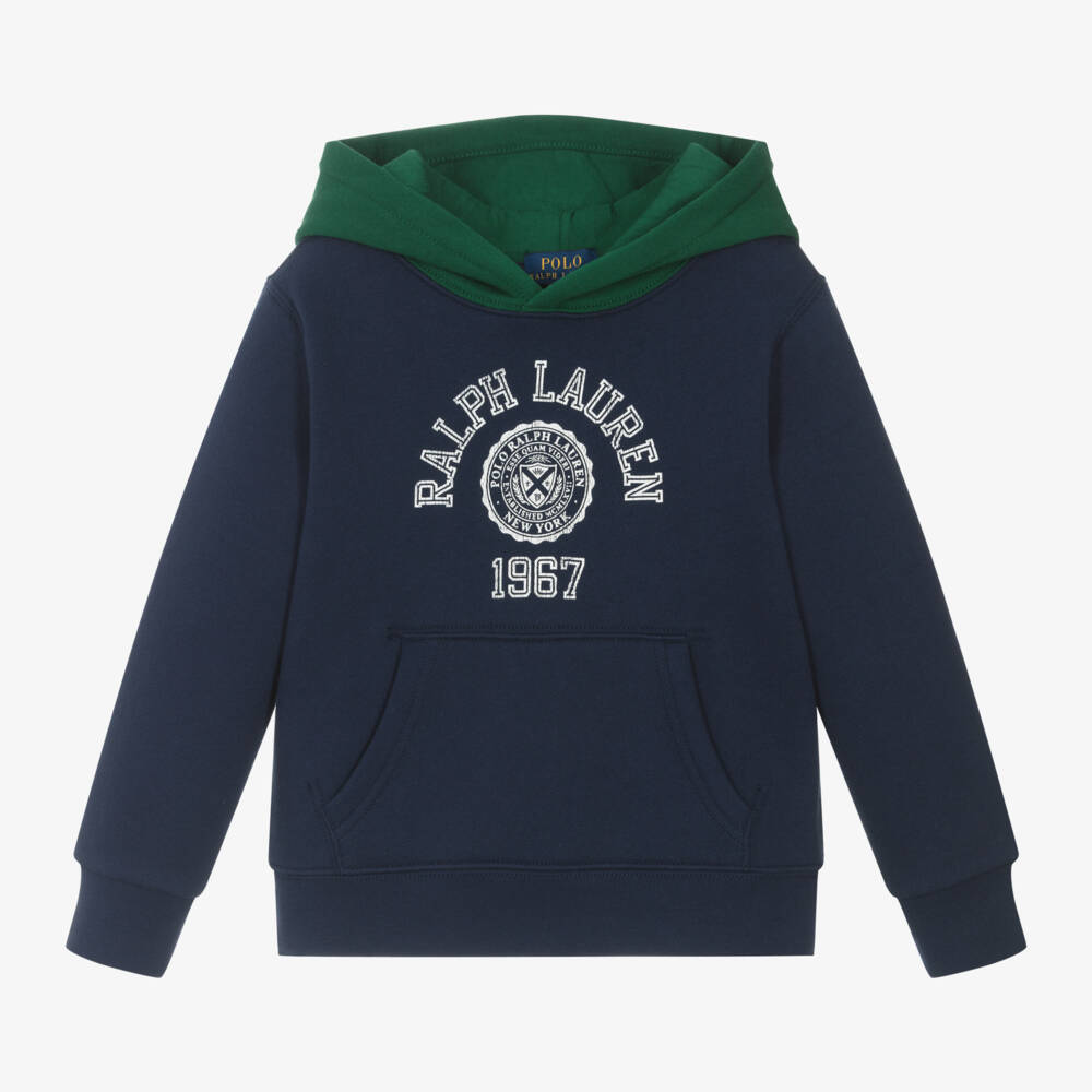 Ralph Lauren-Boys Navy 1967 Cotton Hoodie | Childrensalon Outlet